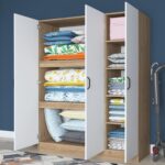 Rani BA105 Yüklük 3 Kapaklı 8 Raflı Yatak Yorgan Yastık Saklama Dolabı Sepet Ceviz - Beyaz - Görsel 4