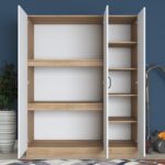 Rani BA105 Yüklük 3 Kapaklı 8 Raflı Yatak Yorgan Yastık Saklama Dolabı Sepet Ceviz - Beyaz - Görsel 5