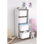 Pratico 4 Büyük Beyaz Sepetli Oyuncak Dolabı - Görsel 2