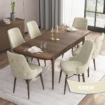 Are Serisi, 80X132 Açılabilir Mdf Masa, Barok Ahşap Desenli Mutfak Masa Takımı 6 Sandalye - Görsel 2