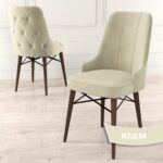 Are Serisi, 80X132 Açılabilir Mdf Masa, Barok Ahşap Desenli Mutfak Masa Takımı 6 Sandalye - Görsel 4