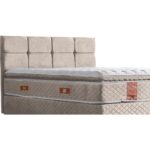 Setay Gümüş Çift Kişilik Baza Başlık Real Pedli Yatak Seti - Krem - Görsel 4