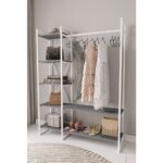 Mobitopya B.d Nilamu Elbise Dolabı / Metal Aksamlı / Antrasit Gri / Açık Dolap / Organizer / Askılık - Görsel 2