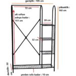 Bye Concept & More Dekoratif Çok Amaçlı Metal 5 Raflı Ayakkabılık Elbise Askılığı Portmanto ve Konfeksiyon Askılığı Siyah - Görsel 5