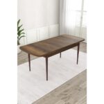 Roz Serisi 80X132 Mdf Açılabilir Barok Ahşap Desen 6 Sandalye Gold Halkalı - Görsel 4