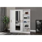 Afili Blanka 3 Kapılı Sürgülü Aynalı Gardrop ( Tamamı Mdflam ) - Görsel 2