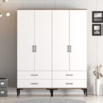 Variant Mobilya Kumsal 4 Kapılı (Tt) Gardrop - Lidya / Beyaz