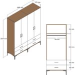 Variant Mobilya Kumsal 4 Kapılı (Tt) Gardrop - Lidya / Beyaz - Görsel 5
