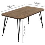 Modalanka 3'lü Zigon Sehpa ve Orta Sehpa Set Yuvarlak Sehpa Seti Tel Ayak Sehpa Set - Görsel 4