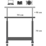 servetavcı Yükseklik Ayarlı Ayakta ve Oturumda Kullanılabilen Çalışma Masası - Atlantik Çam (Frenli Tekerli) - Görsel 4