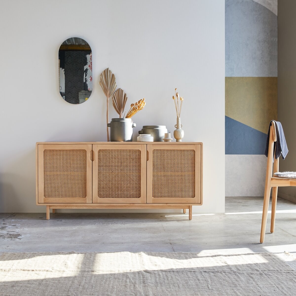 110000420518257.jpg Şafak Mobilya Ahşap Doğal Hazeran Detaylı Masif Konsol - Görsel 1