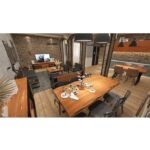 Deryawood Masif Ahşap Atair Sulamalı Yemek Masası 70*100 cm - Görsel 3