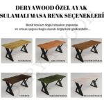 Deryawood Masif Ahşap Pinus Sulamalı Yemek Masası 70x100 cm - Görsel 3