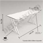 Deryawood Masif Ahşap Pinus Sulamalı Yemek Masası 70x100 cm - Görsel 5