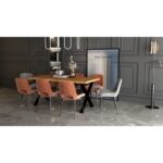 Deryawood Masif Ahşap Picea Sulamalı Yemek Masası 70x100 cm