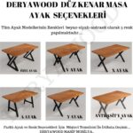 Deryawood Masif Ahşap Picea Sulamalı Yemek Masası 70x100 cm - Görsel 4