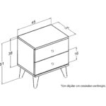 Montenero Komodin Parlak Beyaz Çekmeceli Ahşap Komodin Yatak Odası - Görsel 4