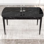 Canisa Kor Serisi 70x114 Açılabilir Beyaz Mutfak Masası, Yemek Masası - Görsel 4