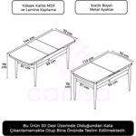 Han Serisi 70X114 Açılabilir Mdf Mutfak Masası - Görsel 3