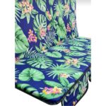 Mor Minder Salıncak Minder Seti Tenteli Yeşil Yaprak Salıncak Minder Seti 2 Kişilik Süngerli Işbir Gri Sünger - Görsel 4