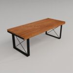 Deryawood Masif Ahşap Lotus Yemek Masası  85*100*76CM - Görsel 2