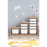 Pratico Swiss Beyaz Sepetli Sonomo Gövdeli Çok Amaçlı Dolap - Görsel 2