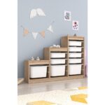 Pratico Swiss Beyaz Sepetli Sonomo Gövdeli Çok Amaçlı Dolap - Görsel 3