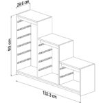 Pratico Swiss Beyaz Sepetli Sonomo Gövdeli Çok Amaçlı Dolap - Görsel 4