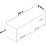 Rani BA120 Gardırop Üst Modülü Çok Amaçlı Dolap Sepet Ceviz - Beyaz - Görsel 2