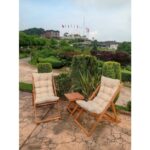 Ayzenbi Arıa Şezlong Seti Bahçe&balkon&teras&plaj Katlanır Ikili Set - 2 Şezlong 1 Masa - Görsel 2