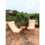 Ayzenbi Arıa Şezlong Seti Bahçe&balkon&teras&plaj Katlanır Ikili Set - 2 Şezlong 1 Masa - Görsel 3