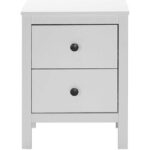adore mobilya Rustik 2 Çekmeceli Komodin-Mat Beyaz 46X61X39 cm (Gxyxd) - Görsel 4