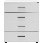 adore mobilya White 4 Çekmeceli Şifonyer - Mat Beyaz 65X78X41 cm (Gxyxd) - Görsel 3