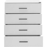 adore mobilya White 4 Çekmeceli Şifonyer - Mat Beyaz 65X78X41 cm (Gxyxd) - Görsel 4