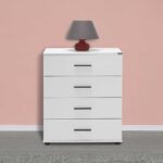 adore mobilya White 4 Çekmeceli Şifonyer - Mat Beyaz 65X78X41 cm (Gxyxd) - Görsel 5