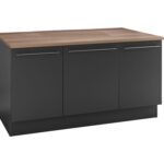 T Designo Merlin Mutfak  Alt Modül 150 cm Antrasit - Tezgah Dahil