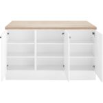 T Designo Devin Mutfak  Alt Modül 140 cm Beyaz - Tezgah Dahil - Görsel 2