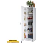 Rani JE104 Çok Amaçlı Dolap Tekerlekli Tek Kapaklı Kiler Erzak Mutfak Dolabı Beyaz - Görsel 5