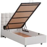 Setay Tavira İkili Set Tek Kişilik Baza Başlık Seti - Beyaz - Görsel 2