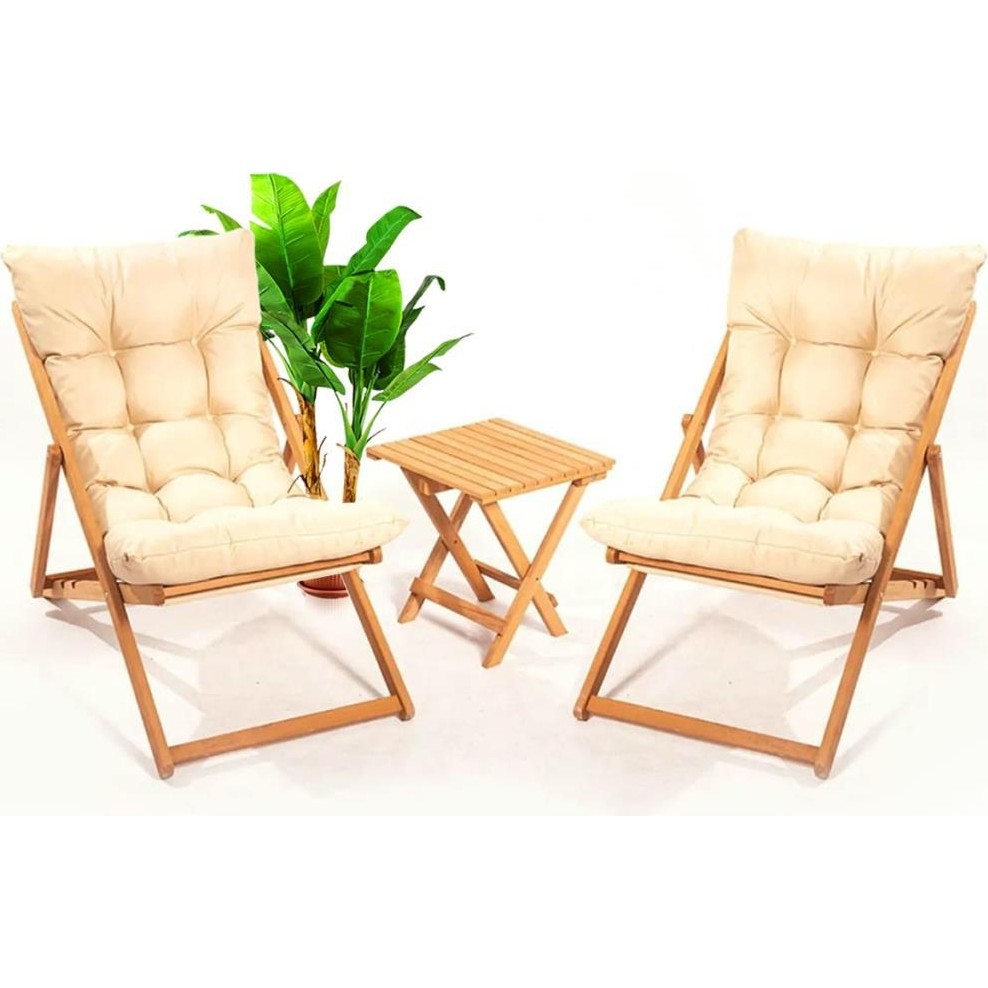 110000461398841.jpg Bahex Ahşap Sehpalı Şezlong Set - Görsel 1