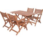 Modermo Ahşap Katlanır Masa (107) + 4 Adet Ahşap Katlanır Koltuk (104) - Görsel 2