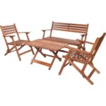 Modermo Ahşap Katlanır Orta Sehpa (114) + Ahşap Katlanır Bank (106) + 2 Adet Ahşap Katlanır Koltuk (104) - Görsel 2