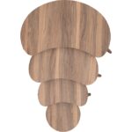 Vovvahome Moon 4lü Mdf Ahşap Zigon Sehpa - Ceviz - Görsel 5