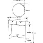 L'occi Concept April Aynalı Dresuar 2 Kapaklı Beyaz Al1-W - Görsel 5