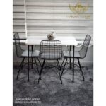 By Hakan Aşkın Siyah Metal Ayaklı 60X90 cm (Tek Masa) Parlak Beyaz Eclipse 2024 Mutfak - Balkon - Çalışma Masası - Görsel 4