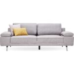 Enza Home Petra 2'Li Koltuk, Kadife Dokulu - Koyu Gri