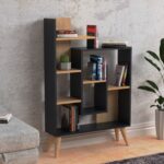 Lagomood New Sally Kitaplık Antrasit Meşe - Görsel 2