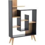 Lagomood New Sally Kitaplık Antrasit Meşe - Görsel 3