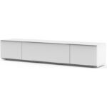 Sonorous Studio Serisi Sta 200 Cam Kaplama Televizyon Sehpası 200 cm Tv Sehpası Tekerlekli - Görsel 2