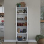 Rani JE110 Çok Amaçlı Dolap 2 Kapaklı 5 Raflı Banyo Kiler Mutfak Dolabı Beyaz - Görsel 4